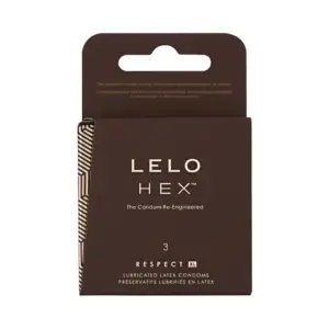 LELO HEX Respect XL Lubricated Latex Condoms 3-Pack